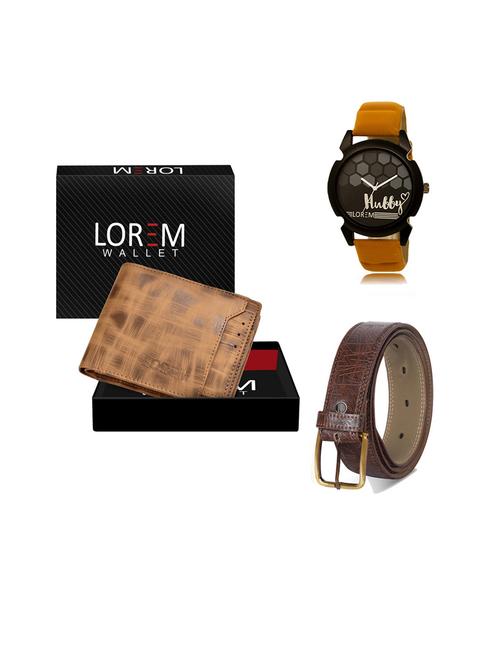 belt, wallet & watch gift combo - 19544738 - Very Small Image - 1