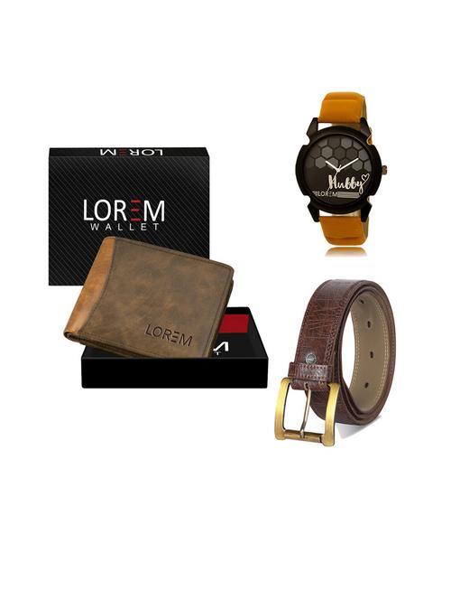 belt, wallet & watch gift combo - 19544766 - Very Small Image - 1