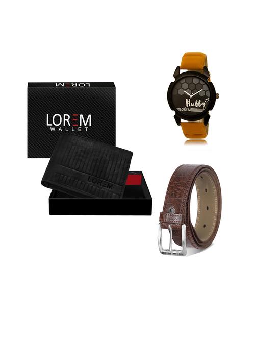 belt, wallet & watch gift combo - 19544801 - Very Small Image - 1
