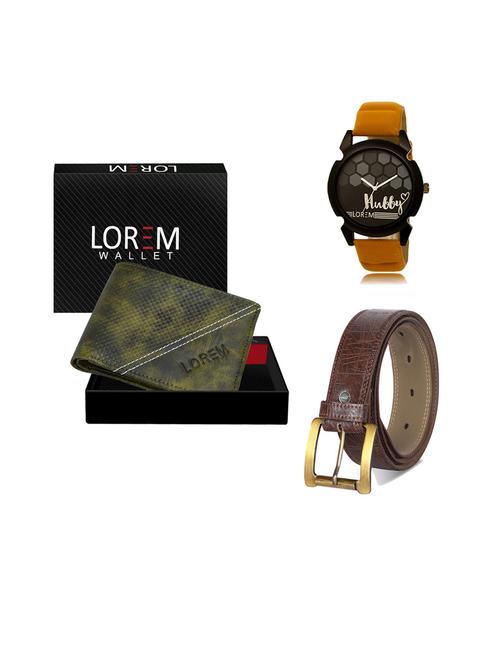 belt, wallet & watch gift combo - 19544814 - Very Small Image - 1