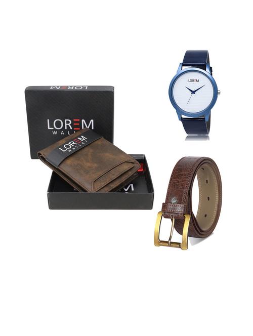 belt, wallet & watch gift combo - 19544910 - Very Small Image - 1