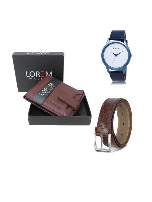 belt, wallet & watch gift combo - 19544939 - Very Small Image - 1