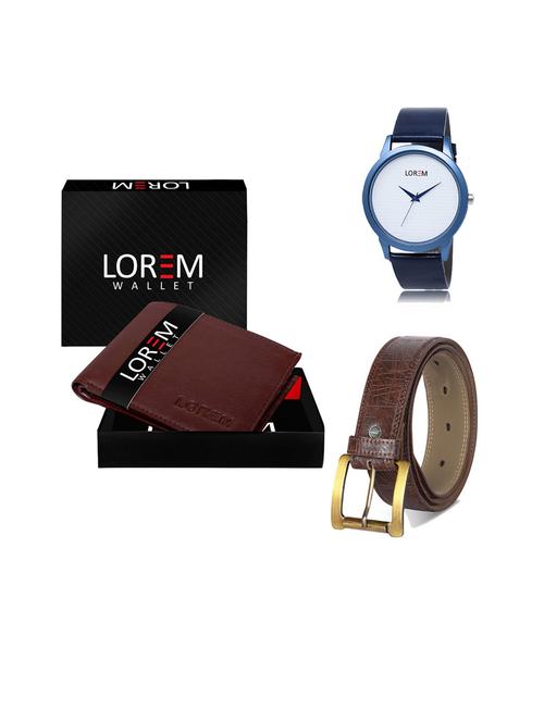 belt, wallet & watch gift combo - 19544964 - Very Small Image - 1