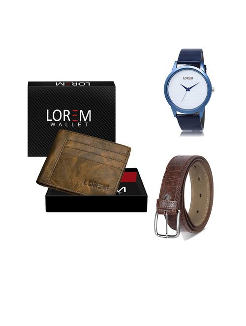 belt, wallet & watch gift combo - 19544997 - Very Small Image - 1