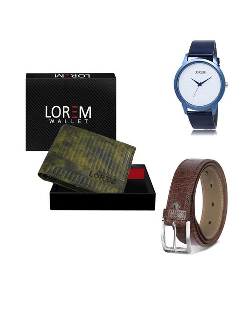 belt, wallet & watch gift combo - 19545065 - Very Small Image - 1
