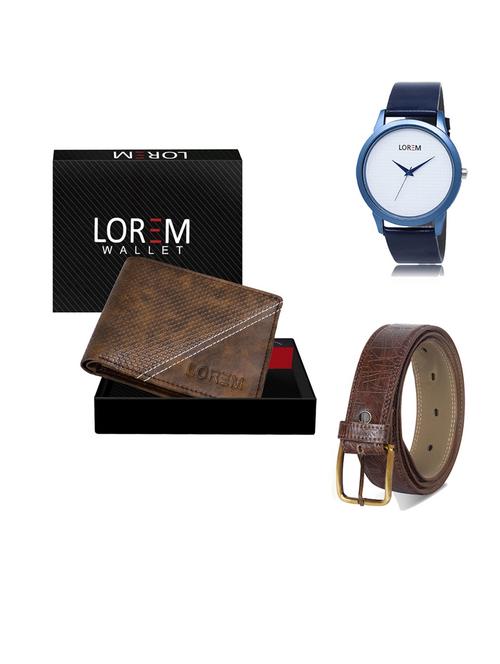 belt, wallet & watch gift combo - 19545074 - Very Small Image - 1