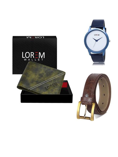 belt, wallet & watch gift combo - 19545084 - Very Small Image - 1