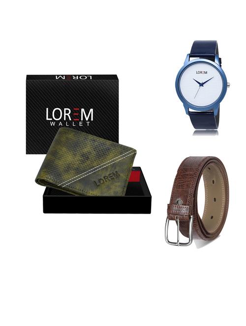belt, wallet & watch gift combo - 19545087 - Very Small Image - 1