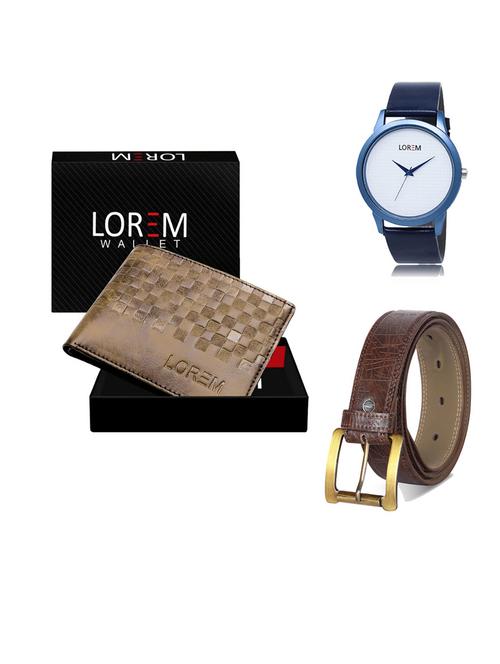 belt, wallet & watch gift combo - 19545096 - Very Small Image - 1