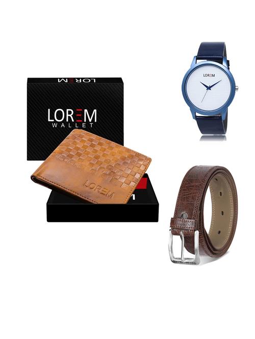 belt, wallet & watch gift combo - 19545107 - Very Small Image - 1