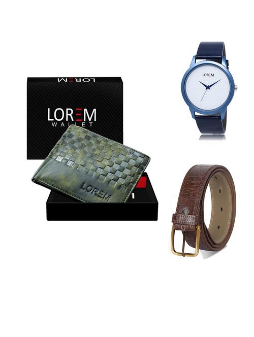 belt, wallet & watch gift combo - 19545110 - Very Small Image - 1
