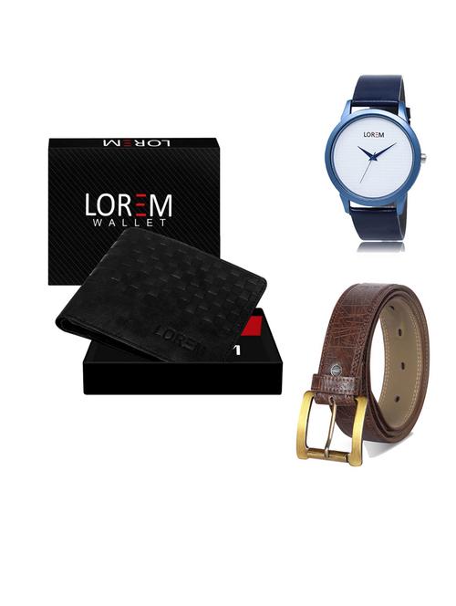 belt, wallet & watch gift combo - 19545114 - Very Small Image - 1