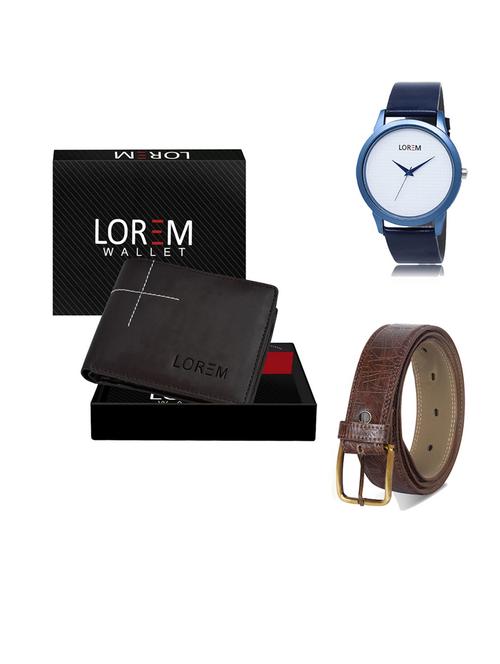 belt, wallet & watch gift combo - 19545128 - Very Small Image - 1