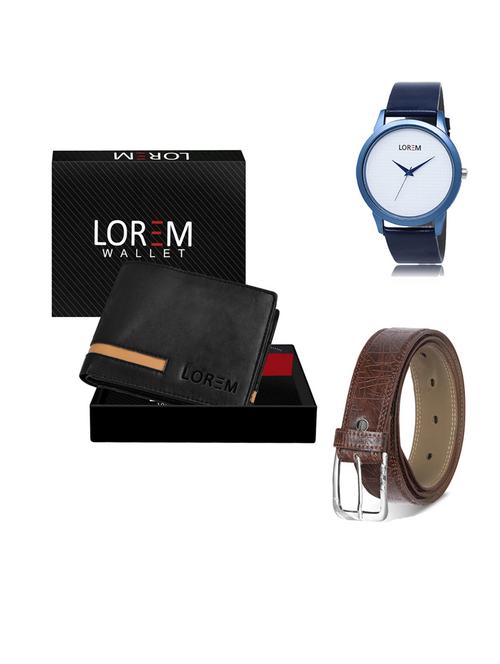 belt, wallet & watch gift combo - 19545136 - Very Small Image - 1