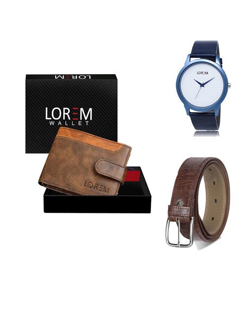 belt, wallet & watch gift combo - 19545147 - Very Small Image - 1
