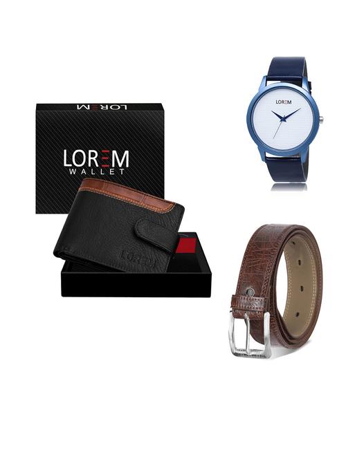 belt, wallet & watch gift combo - 19545155 - Very Small Image - 1