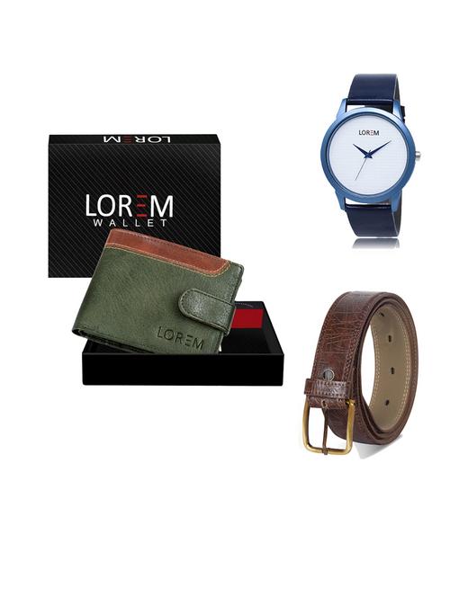 belt, wallet & watch gift combo - 19545158 - Very Small Image - 1
