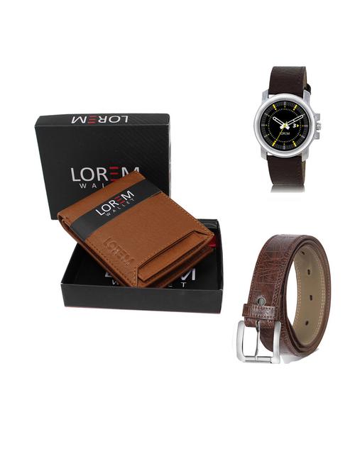 belt, wallet & watch gift combo - 19545175 - Very Small Image - 1