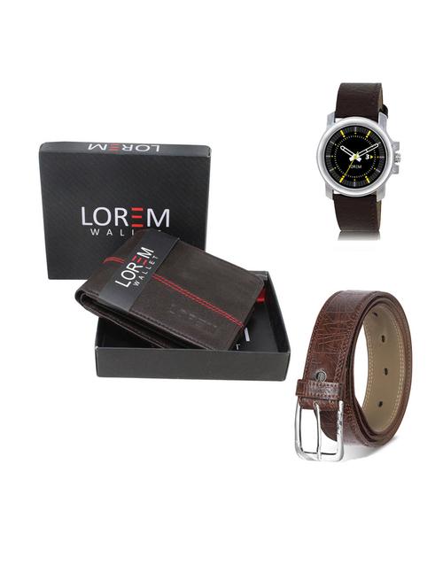 belt, wallet & watch gift combo - 19545196 - Very Small Image - 1