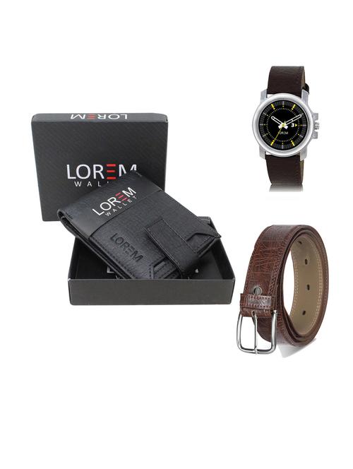 belt, wallet & watch gift combo - 19545201 - Very Small Image - 1