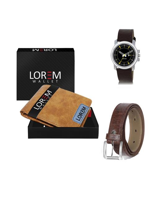 belt, wallet & watch gift combo - 19545217 - Very Small Image - 1