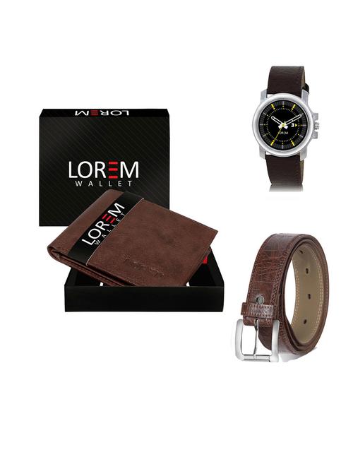 belt, wallet & watch gift combo - 19545223 - Very Small Image - 1