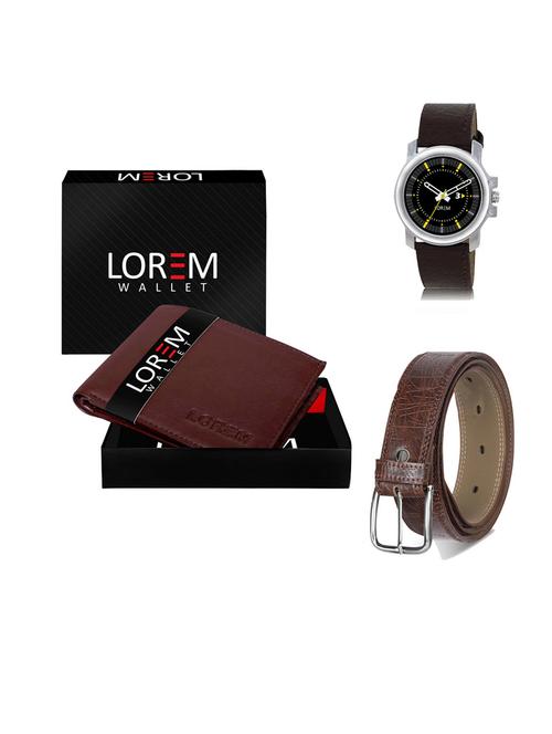 belt, wallet & watch gift combo - 19545237 - Very Small Image - 1
