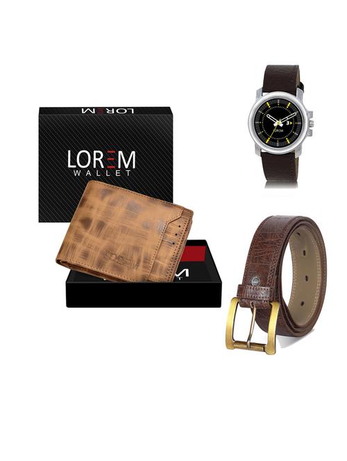 belt, wallet & watch gift combo - 19545276 - Very Small Image - 1