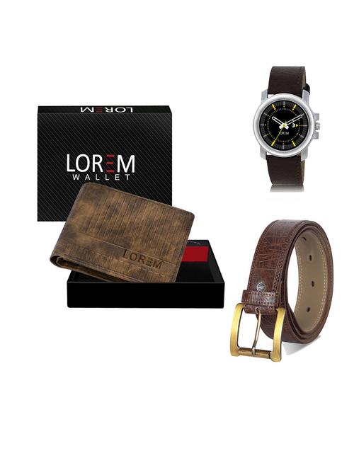 belt, wallet & watch gift combo - 19545318 - Very Small Image - 1