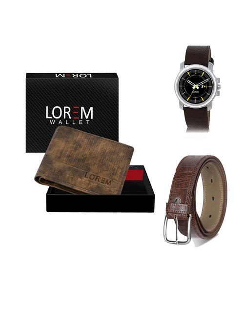 belt, wallet & watch gift combo - 19545321 - Very Small Image - 1