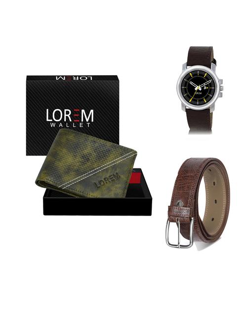 belt, wallet & watch gift combo - 19545357 - Very Small Image - 1