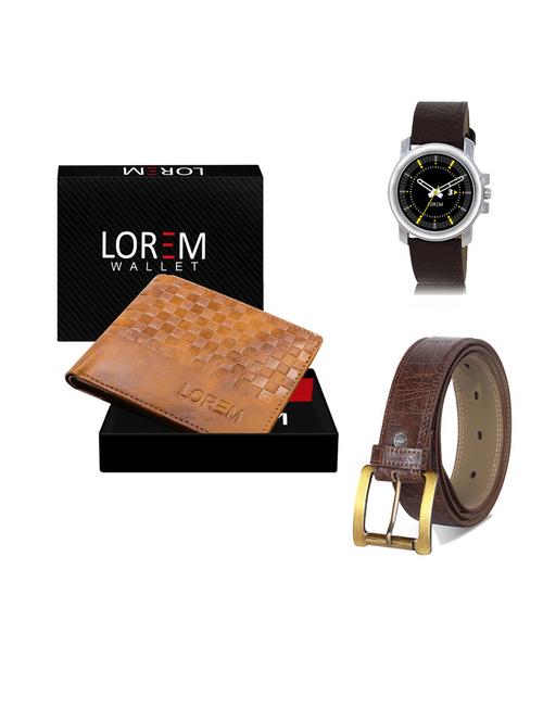 belt, wallet & watch gift combo - 19545372 - Very Small Image - 1
