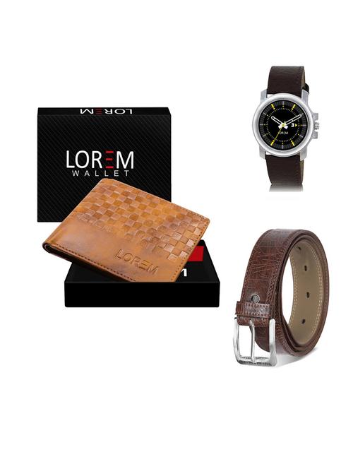 belt, wallet & watch gift combo - 19545377 - Very Small Image - 1