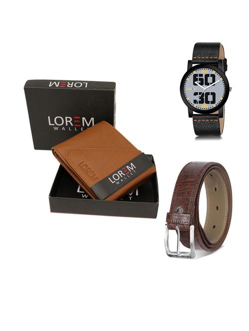 belt, wallet & watch gift combo - 19545437 - Very Small Image - 1