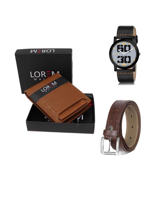 belt, wallet & watch gift combo - 19545445 - Very Small Image - 1