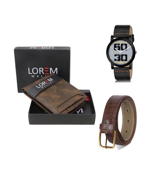 belt, wallet & watch gift combo - 19545452 - Very Small Image - 1