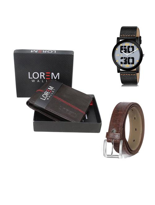 belt, wallet & watch gift combo - 19545463 - Very Small Image - 1