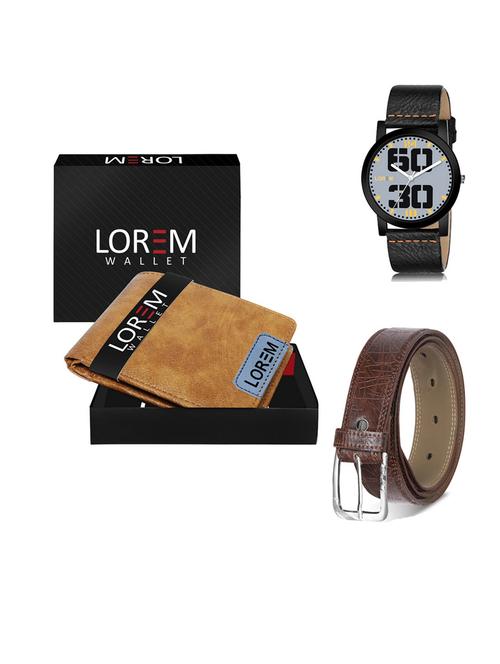 belt, wallet & watch gift combo - 19545490 - Very Small Image - 1