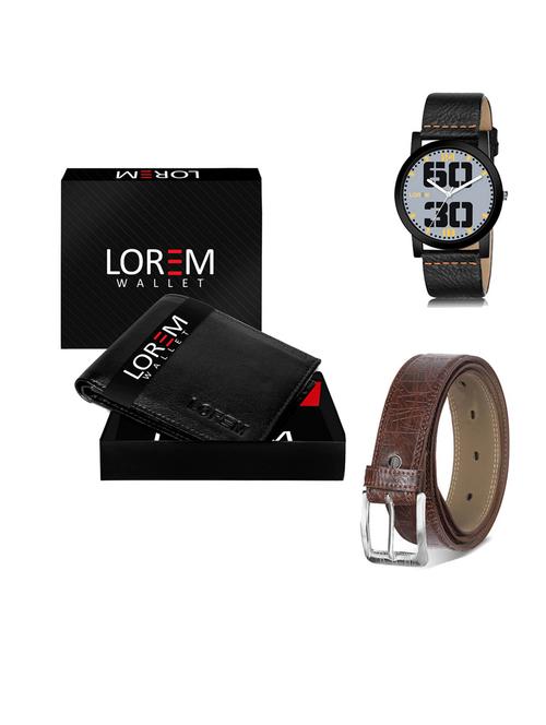 belt, wallet & watch gift combo - 19545515 - Very Small Image - 1