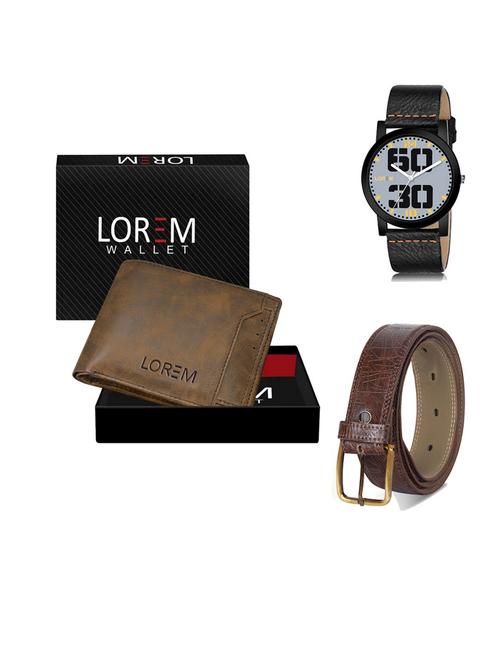belt, wallet & watch gift combo - 19545566 - Very Small Image - 1