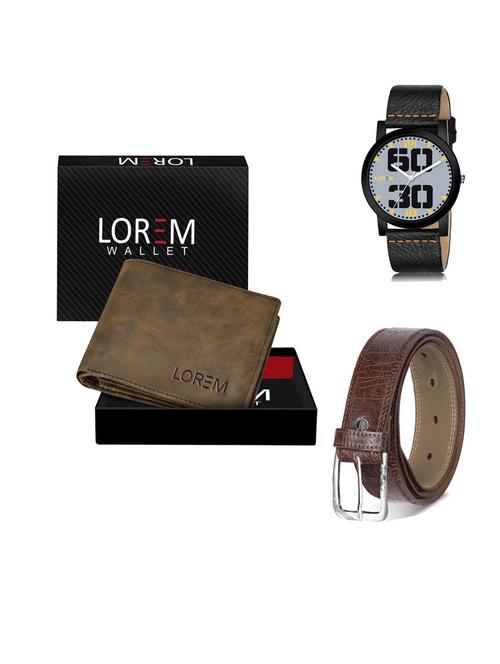 belt, wallet & watch gift combo - 19545574 - Very Small Image - 1