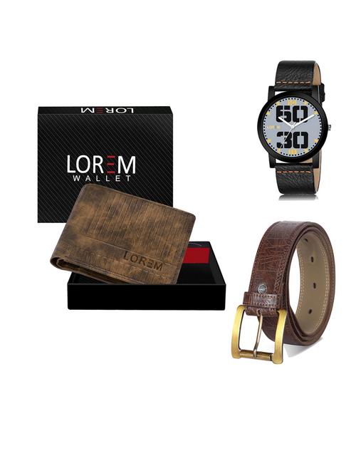 belt, wallet & watch gift combo - 19545588 - Very Small Image - 1
