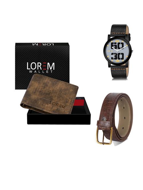 belt, wallet & watch gift combo - 19545590 - Very Small Image - 1