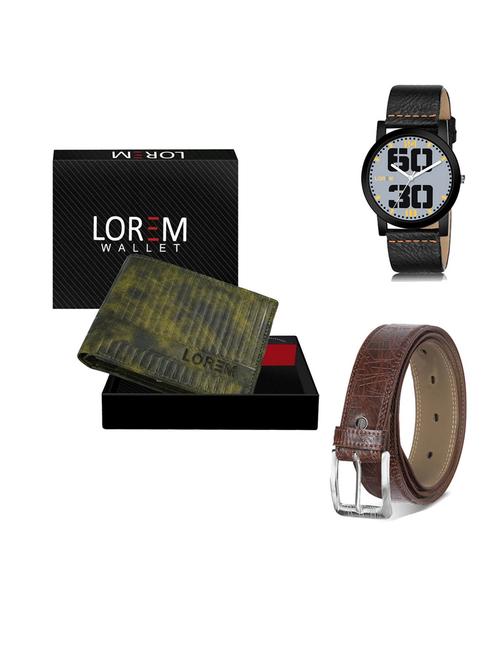 belt, wallet & watch gift combo - 19545605 - Very Small Image - 1
