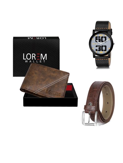 belt, wallet & watch gift combo - 19545613 - Very Small Image - 1