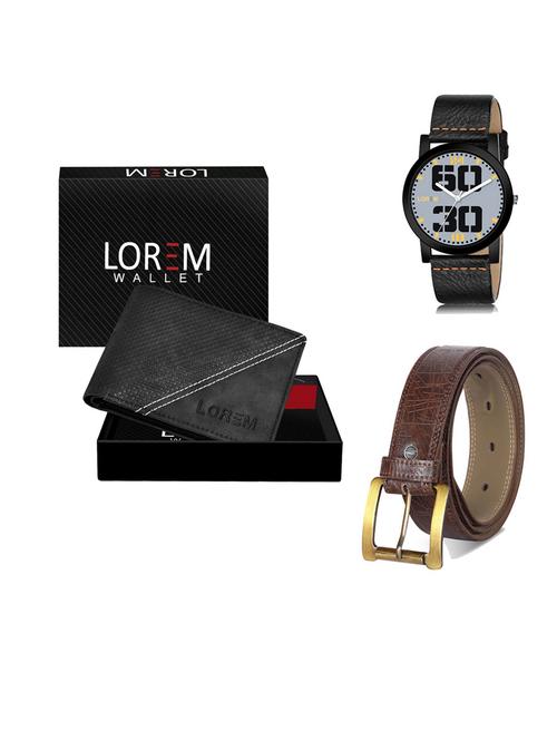 belt, wallet & watch gift combo - 19545630 - Very Small Image - 1