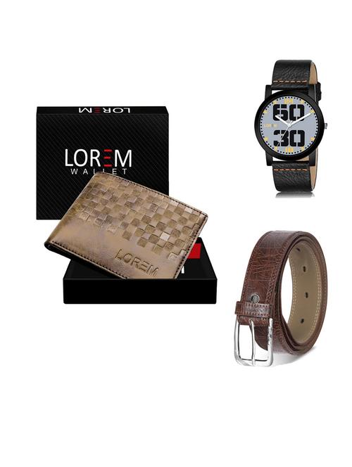 belt, wallet & watch gift combo - 19545640 - Very Small Image - 1