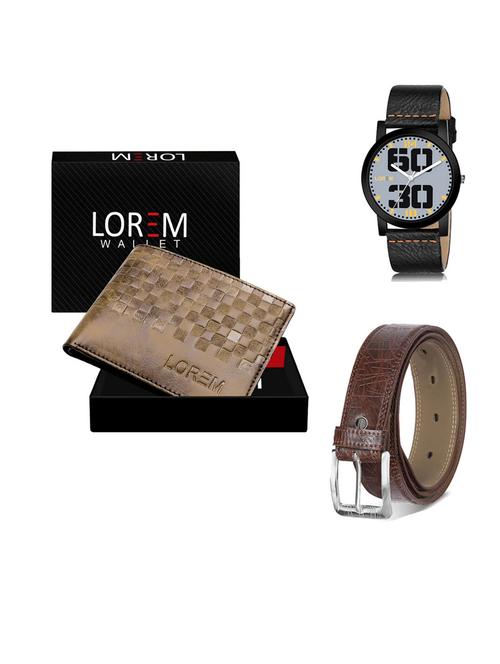 belt, wallet & watch gift combo - 19545641 - Very Small Image - 1