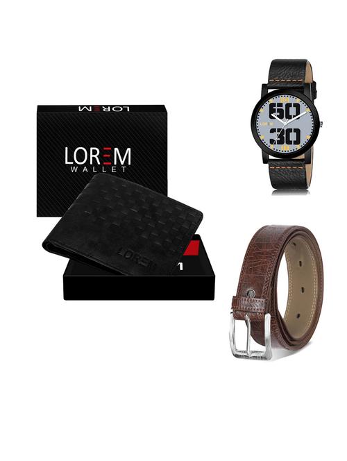 belt, wallet & watch gift combo - 19545659 - Very Small Image - 1