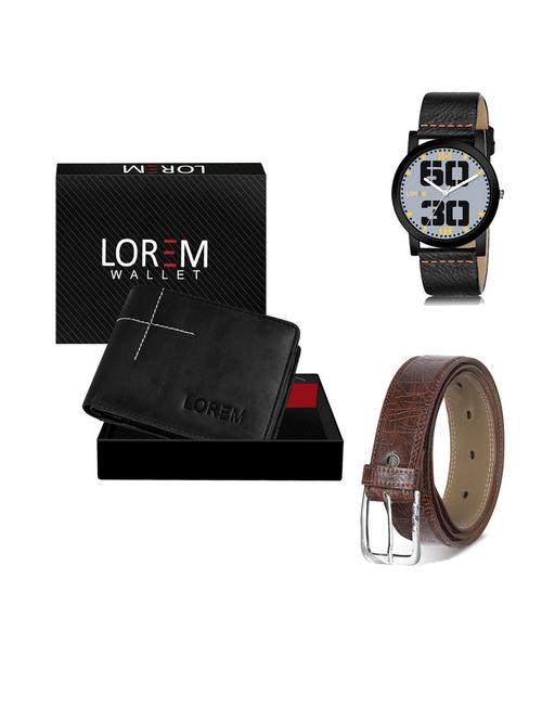 belt, wallet & watch gift combo - 19545664 - Very Small Image - 1